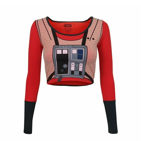 NWT Star Wars Rebel Pilot Long Sleeve Women's Crop Top - Picture 1 of 7